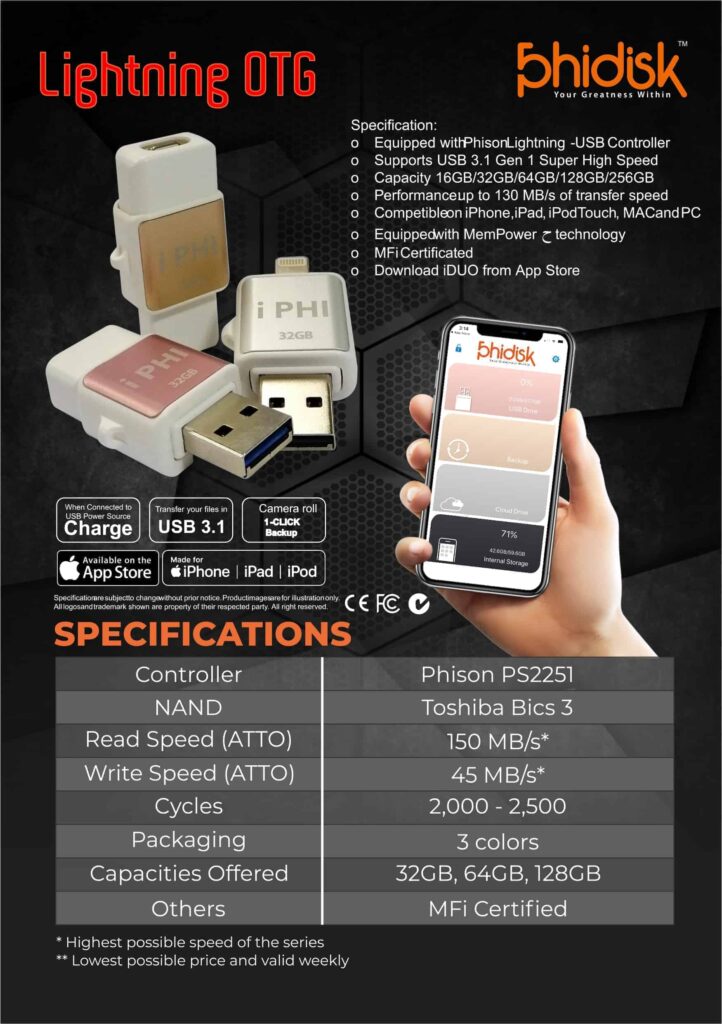 Phidisk - Lightning OTG